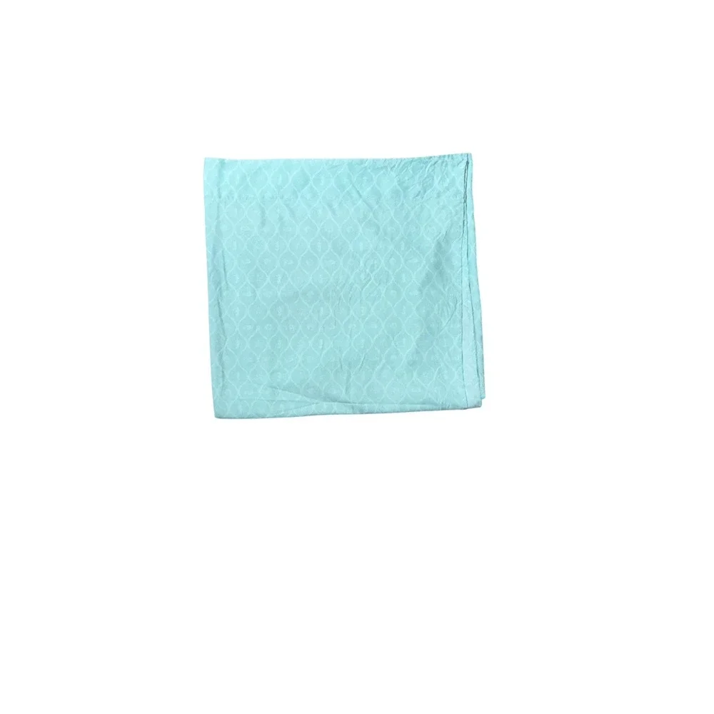 Aqua Blue Beach Theme Flat Sheet King Size Turquoise Seashell Seahorse Coastal